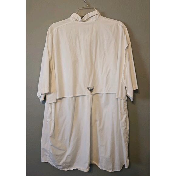 Columbia Men’s PFG Button Up Short Sleeve XXL (2XL)Shirt White Vented Fishing - Picture 3 of 6